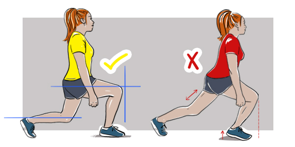 Girl Doing Lunges As An Example Exercise
