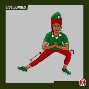 Elf Doing Side Lunges